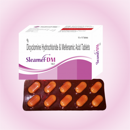 Sleamef-DM Tablets - Dicyclomine Hydrochloride & Mefenamic Acid Tablets