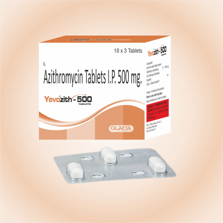 Yevozith-500 Tablets - Azithromycin 500 mg. Tablets