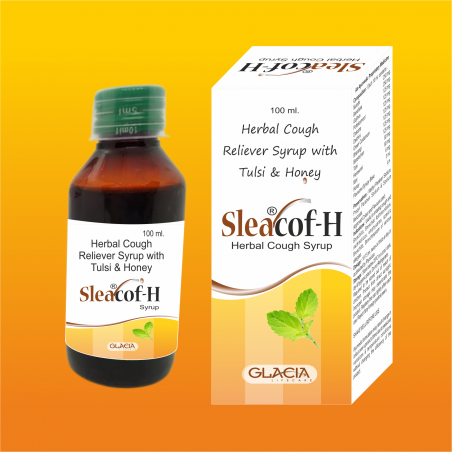 Sleacof-H Syrup - Herbal Cough Syrup with Tulsi & Honey