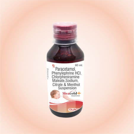 Sleacold + Syrup - Phenylephrine Hydrochloride, Chlorpheniramine Maleate, Paracetamol, Sodium Citrate and Menthol